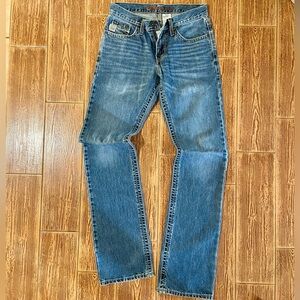 Cinch Ian Men's Slim Boot Blue Straight Jeans, 30x36